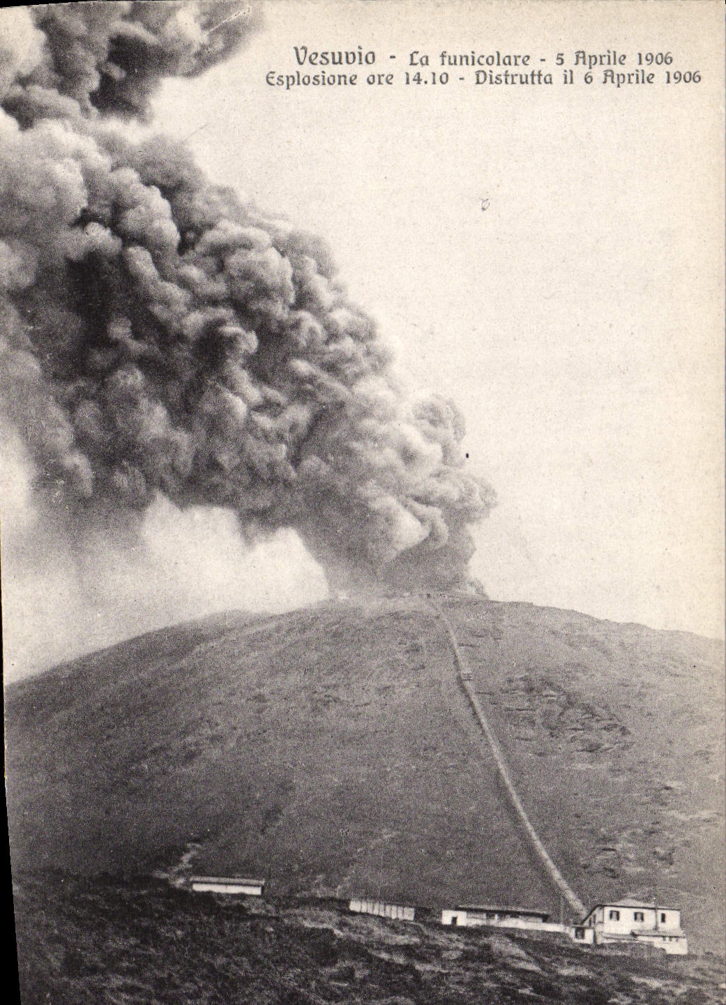 Vesuvio - La funicolare - 5 Avril 1906