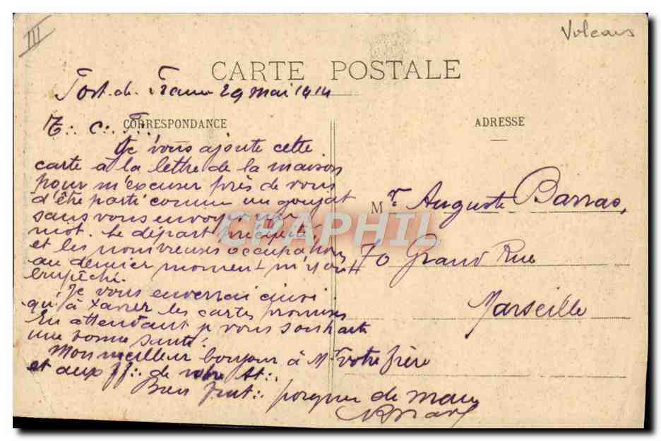 Montagne Pelée - La Nuée ardente du 16 Décembre 1902 — Leboullanger, éditeur à Fort-de-France — Verso