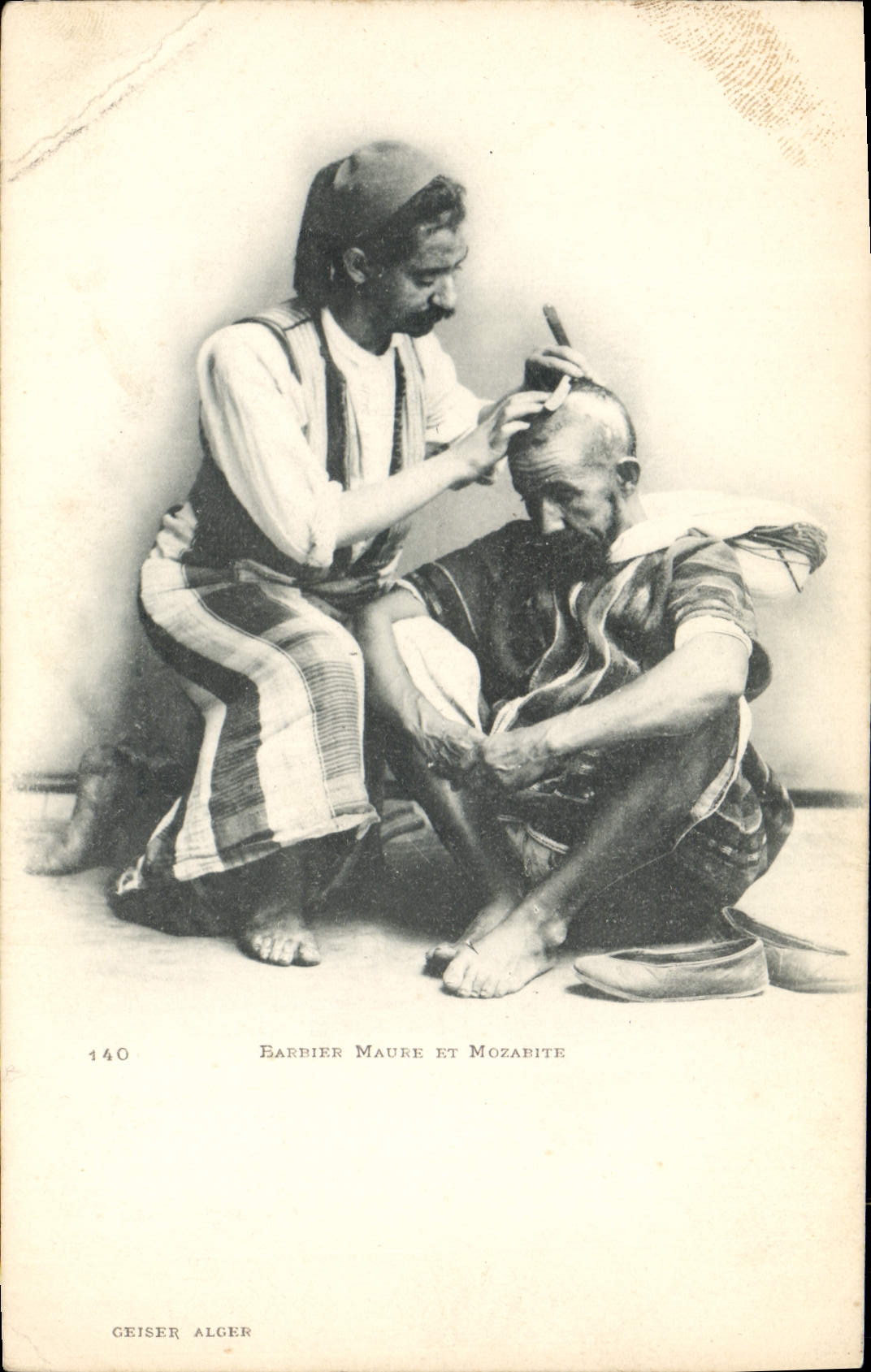 CPA Coiffeur Perruquier Barbier Maure et Mozabite 
