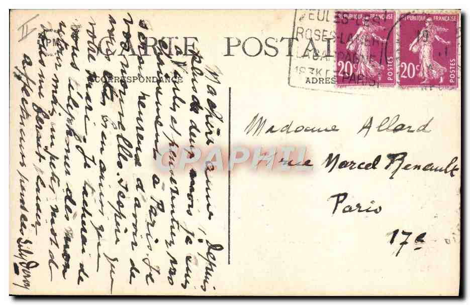 CPA Veules les Roses Les cressonnieres — Rückseite