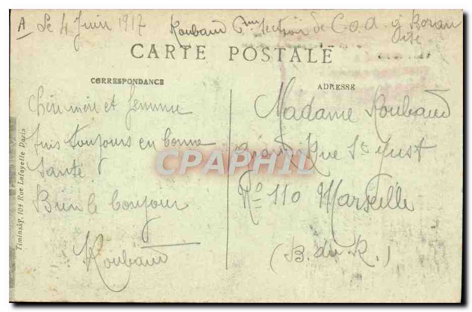 CPA Boran Vue panoramique sur les boulangeries de campagne Militaria — Rückseite