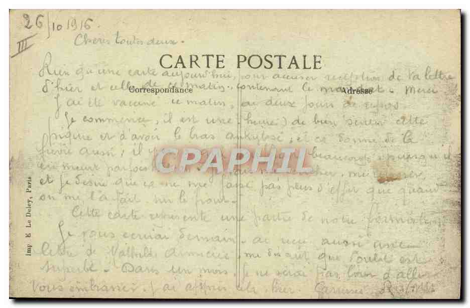 CPA Militaria Sur la Marne Boulangerie Militaire  — Rückseite