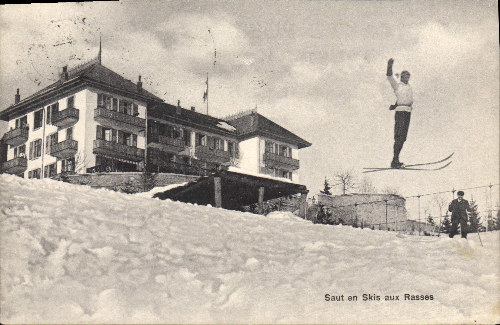 Saut en Skis aux Rasses — A. Deriaz, Éditeur, n° 1007
