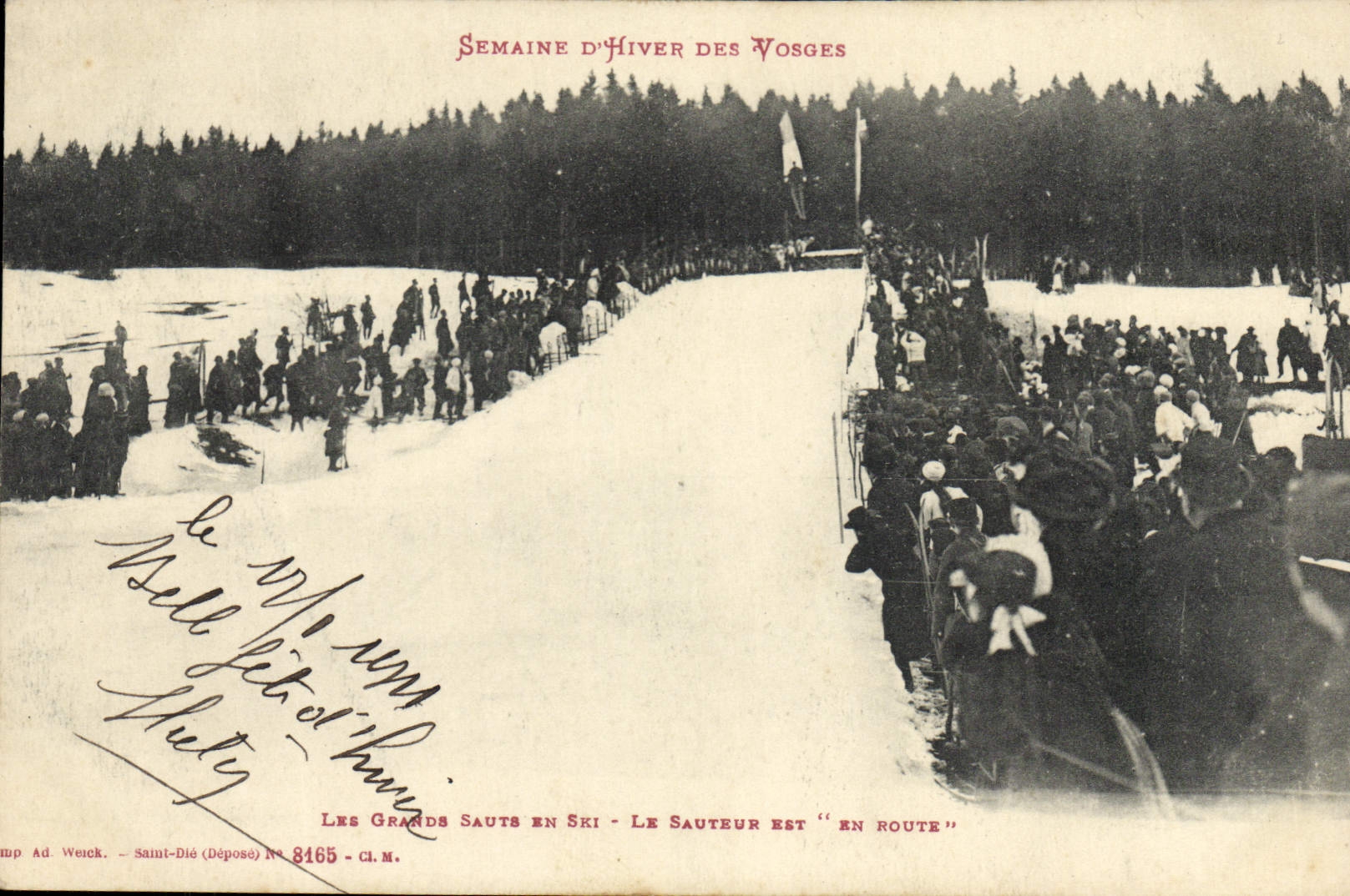 Les Grands Sauts en Ski - Le Sauteur est 'en route' — Semaine d'Hiver des Vosges — Camp Ad. Wenck, Saint-Dié, N° 8165 - C.I.M.