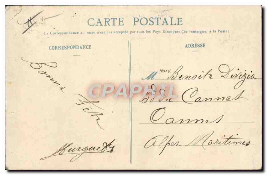 Llegada de los Esquiadores al Plateau del Revar — Deportes invernales — E. Reynaud, Chambéry, n°2441 — Reverso