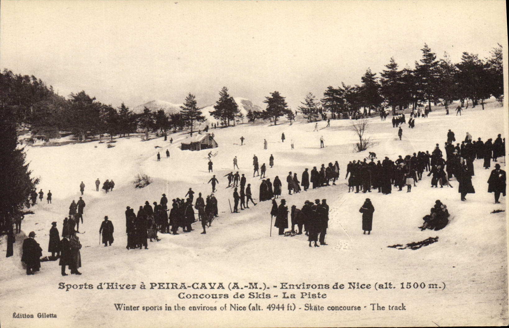 Winter-Sportarten in PEIRA-CAYA (A.-M.) - Umgebung von Nice (Höhe 1500 m.) - Skirennen - Die Piste - Ausgabe Giletta