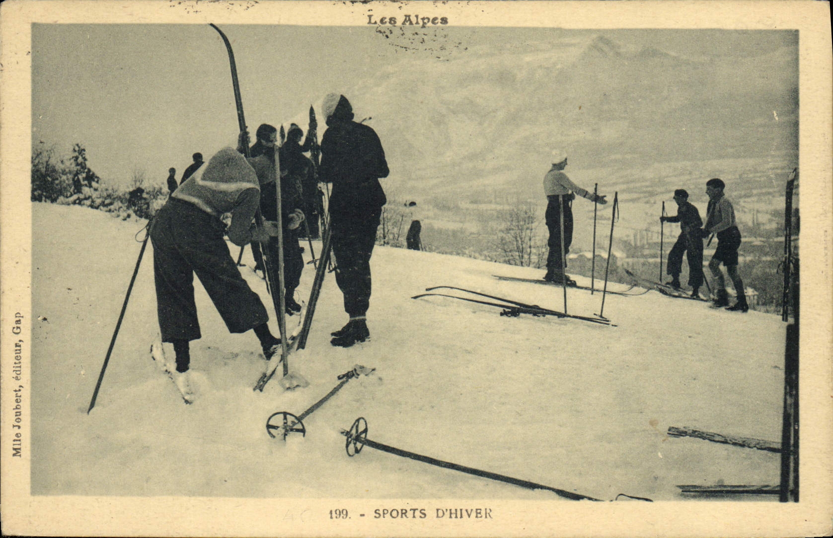 Die Alpen — Winter-Sport — Mile Joubert, Verlag, Gap, Nr. 199