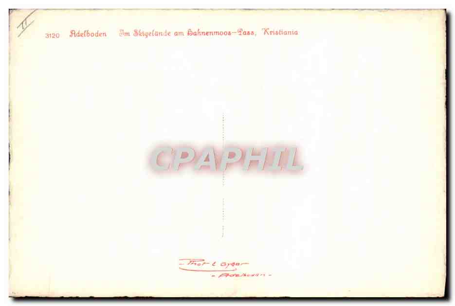 CPA Sports d'hiver Ski  — Rückseite