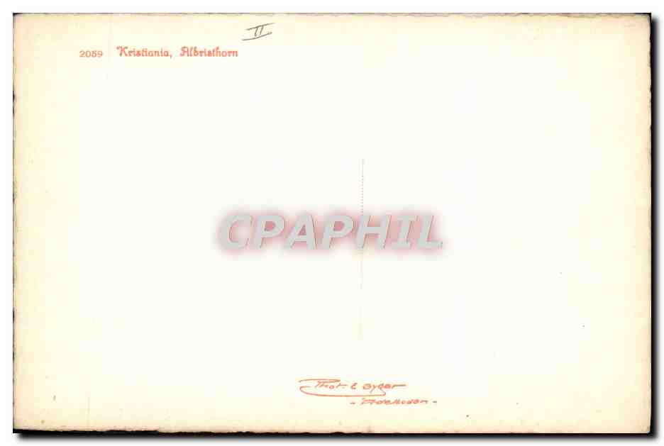 CPA Sports d'hiver Ski Kristiana Albristhorn  — Rückseite