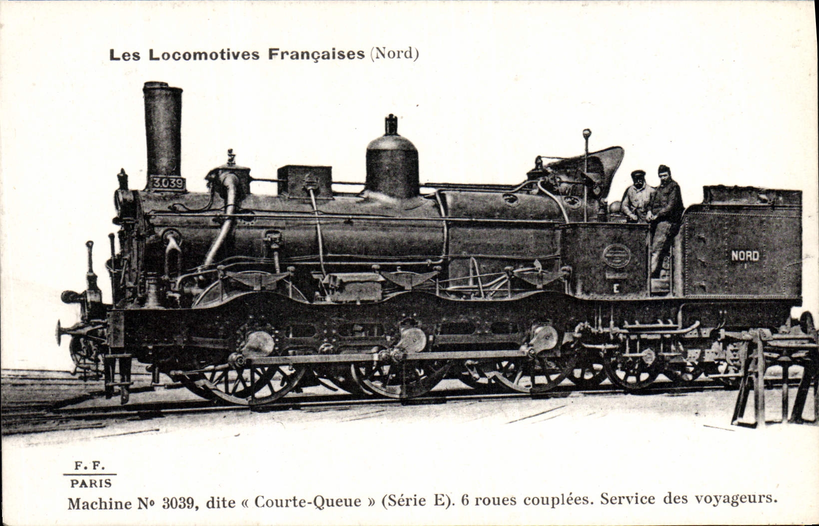 CPA Train Locomotive Machine 3039 dite Courte Queue