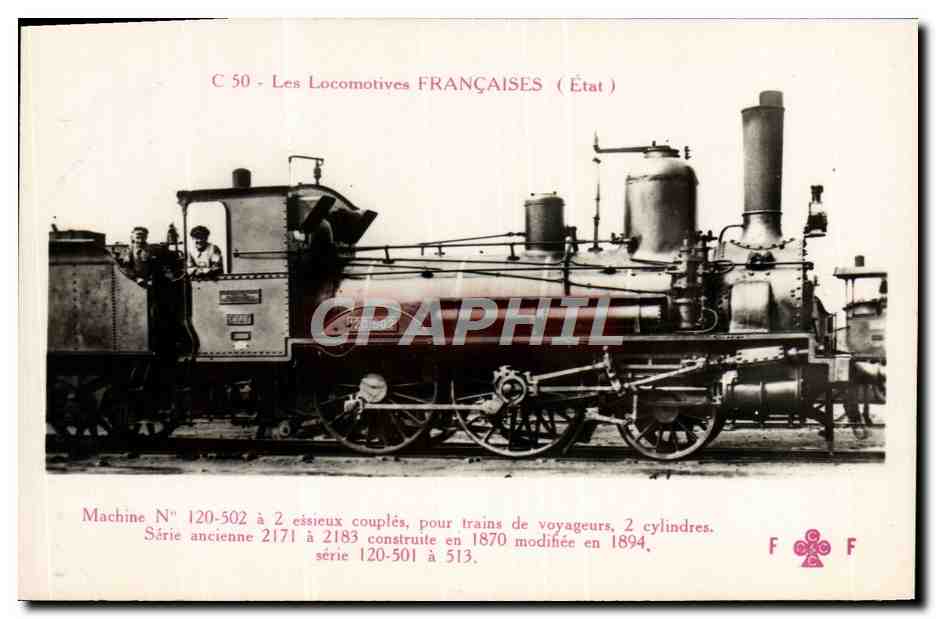 CPA Train Locomotive Machine 120 502