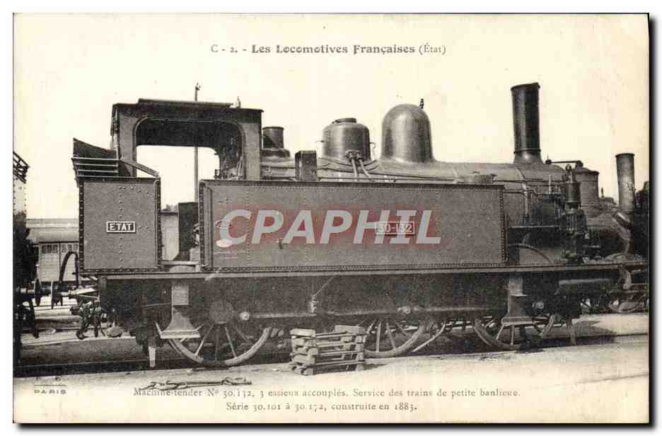 CPA Train Locomotive Machine Tender 30 132