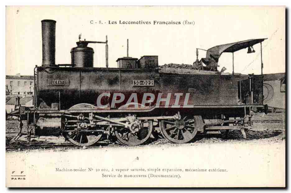 CPA Train Locomotive Machine Tender 30 022