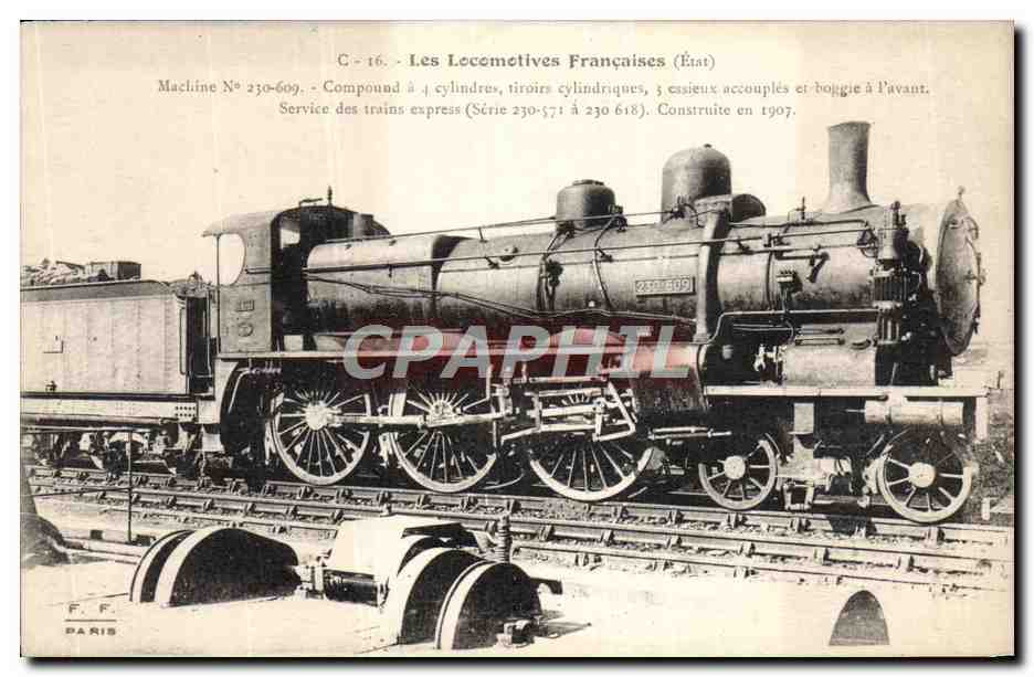 CPA Train Locomotive Machine 230 609