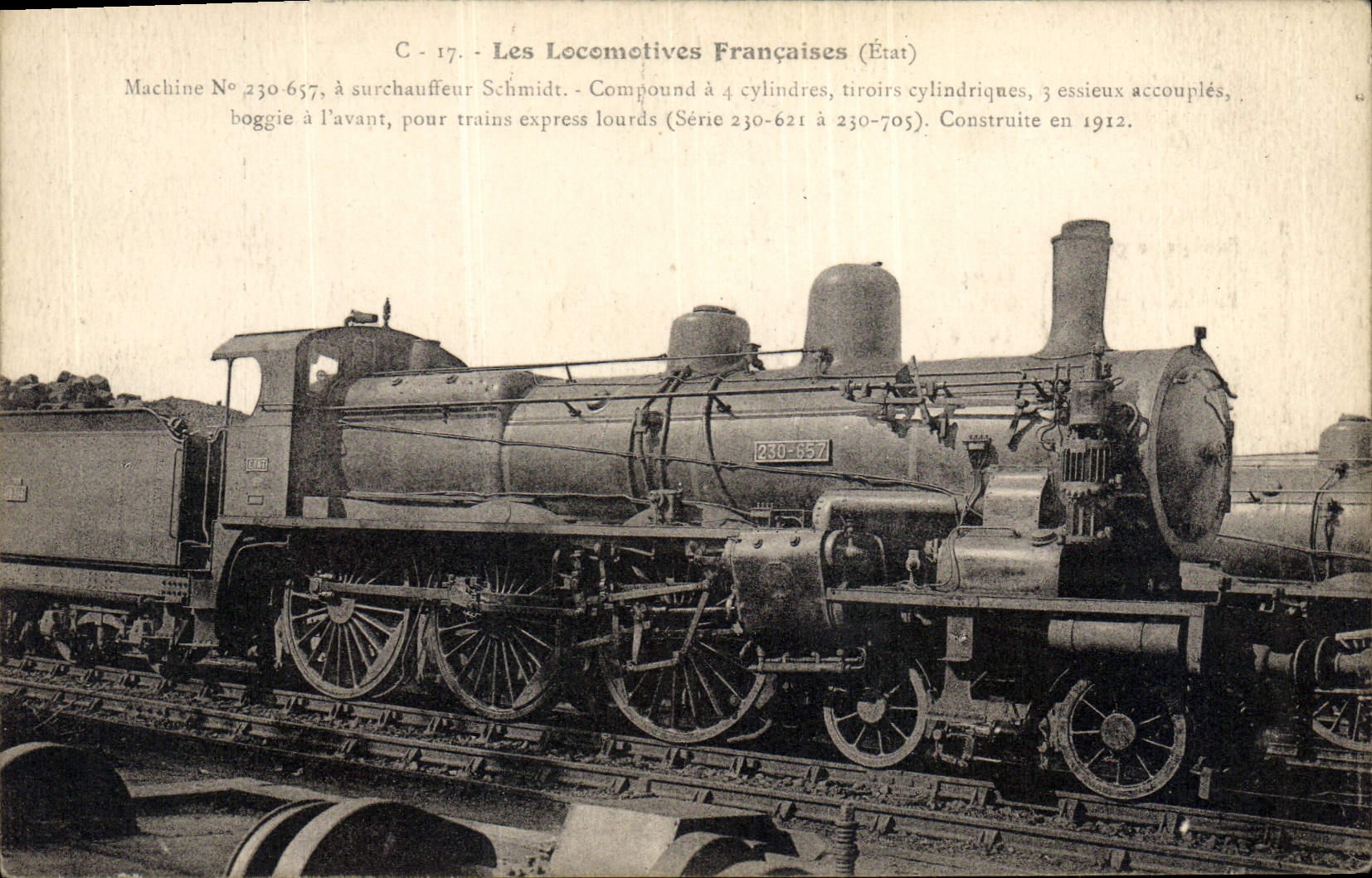 CPA Train Locomotive Machine 230 657 