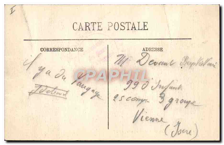 CPA Marseille Bateau de peche en mer — Rückseite