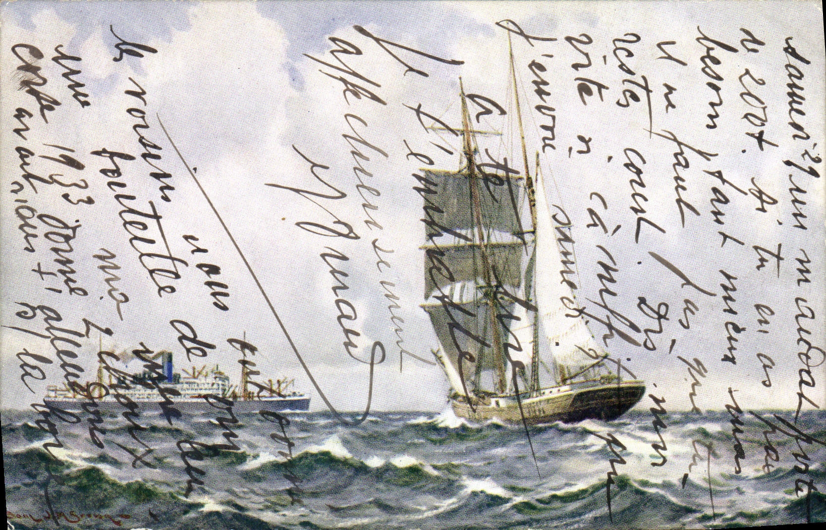 CPA Bateau voilier Paquebot