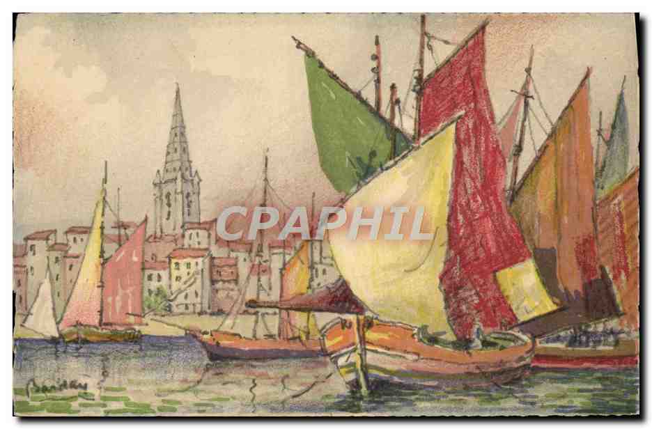 Port de Brest — vue de bateaux à voiles colorées — éditeur non identifié, n° de série II