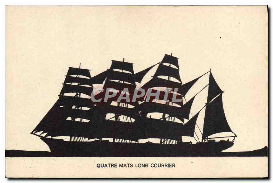CPA Bateau voilier Quatre mats long courrier