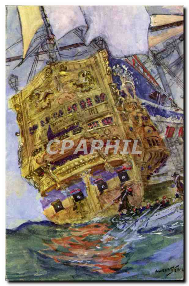 Soleil Royal — Époque Louis XIV — Aquarelle de A. Sebille
