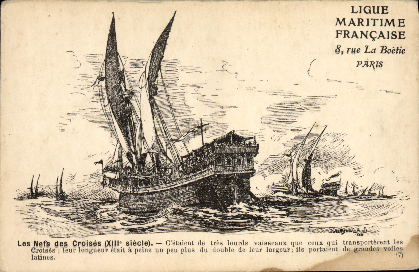 CPA Bateau voilier La nef des croises 