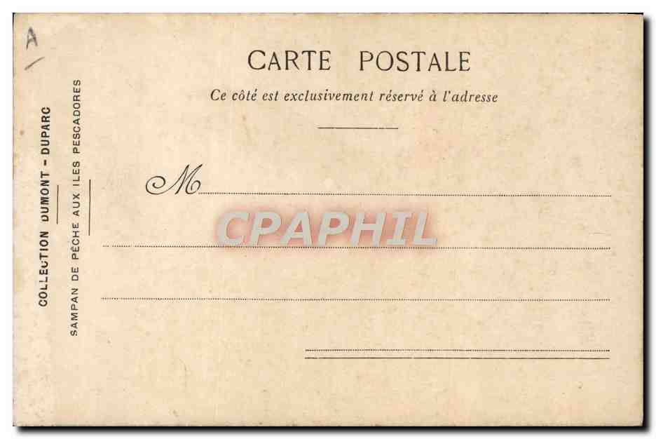 Sampan de pêche aux îles - Collection Dumont-Duparc - R. Dumont Duparc 1917 — Verso