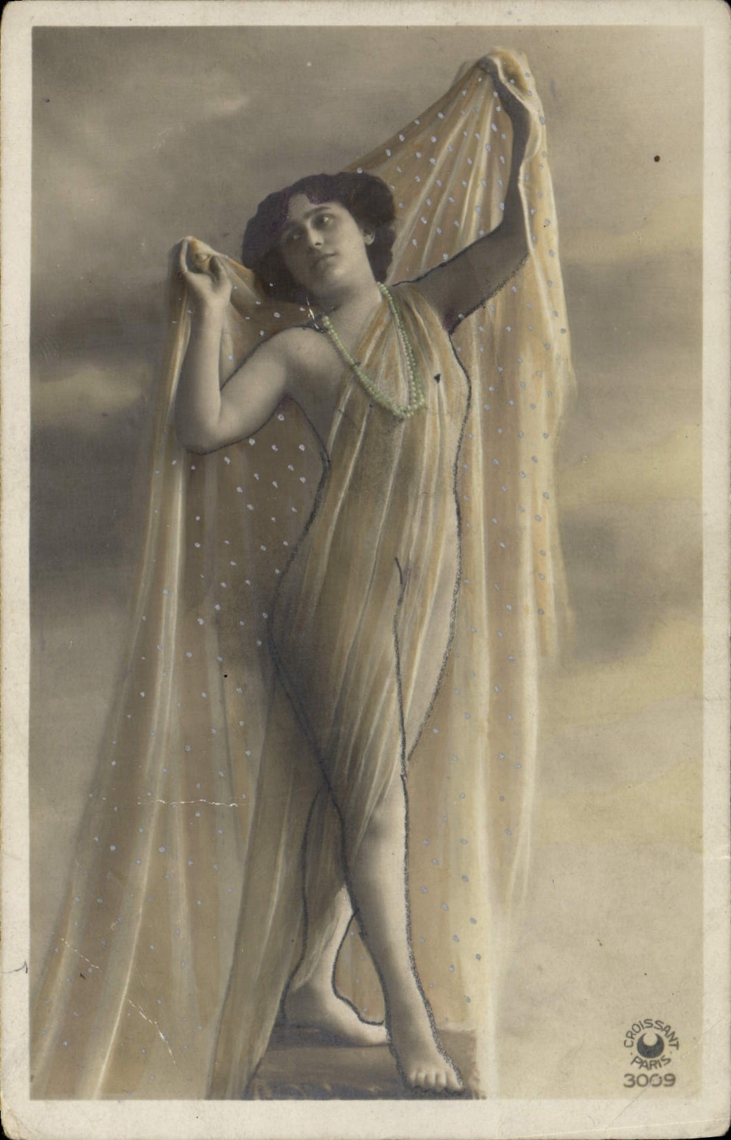 Bailarina en vestido transparente — editor Croissant, n° 3009