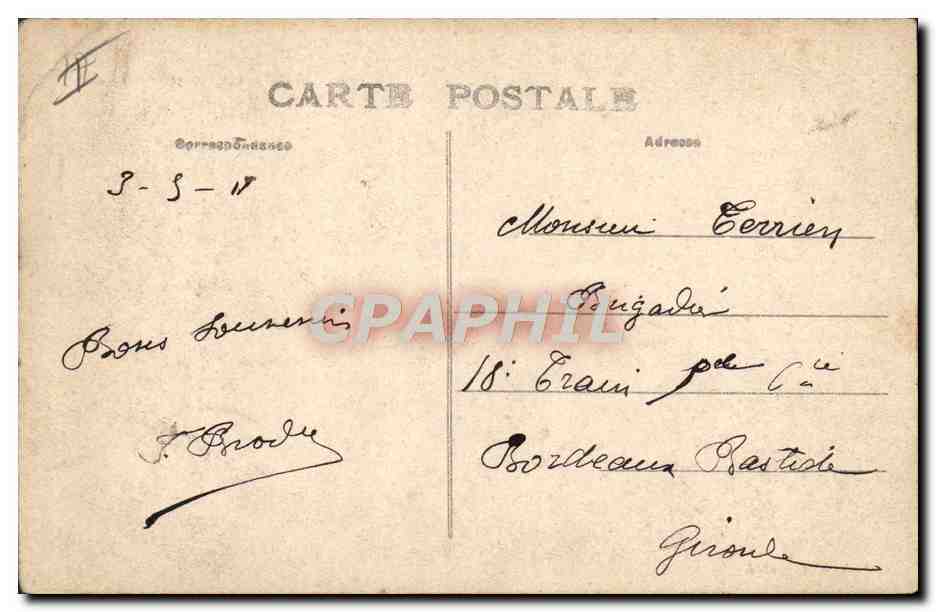 CPA Militaria La Rochelle Caserne Renaudin  — Rückseite