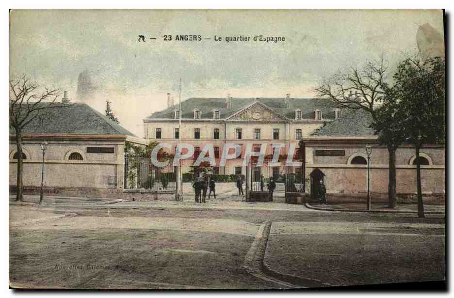 CPA Militaria Angers le quartier d'Espagne 