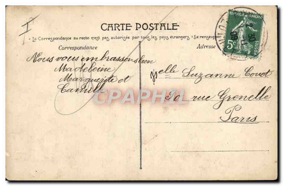 CPA Militaria Angers le quartier d'Espagne  — Rückseite