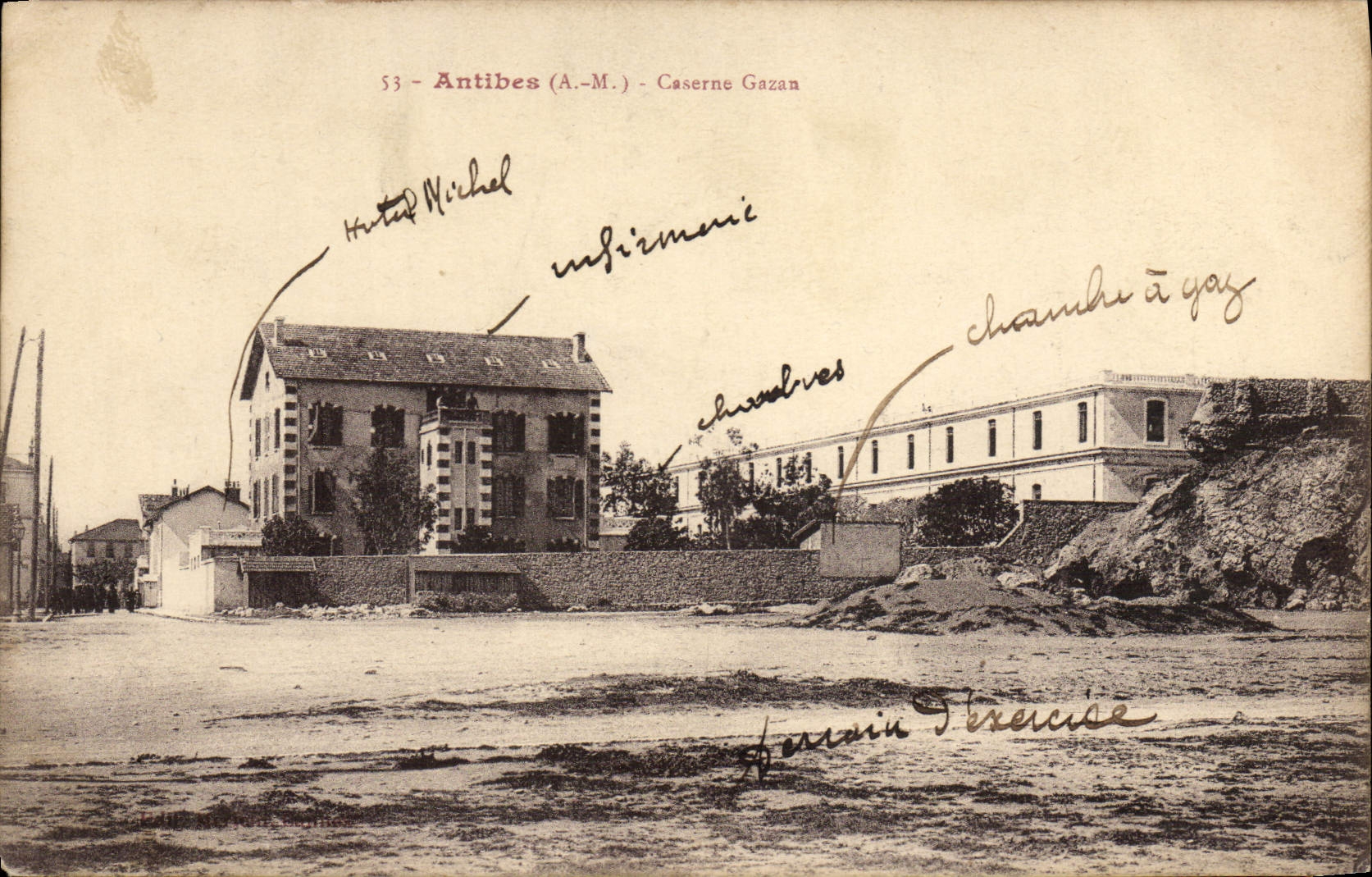 CPA Militaria Antibes Caserne Gazan 