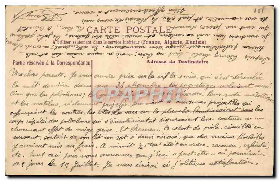 Le Lit en Batterie — soldat dormant — P. L. LMLINEER & CIE, IMP. PHOT. NANCY — Verso