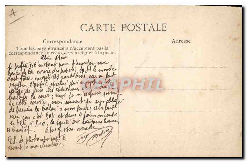 Les plaisirs de la caserne — Corvée de pommes de terre — Éditeur non visible — Verso