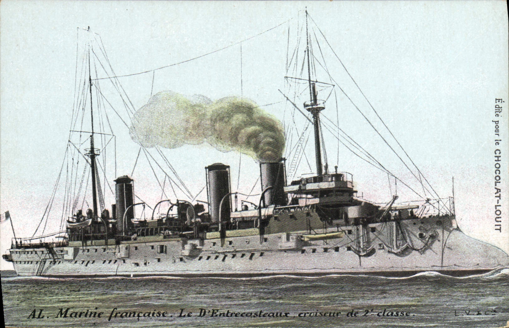 CPA Bateau Le D'Entrecaux croiseur de 2eme classe