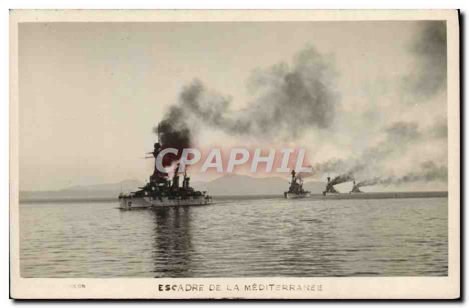 CPA Bateau Escadre de la Mediterranee 