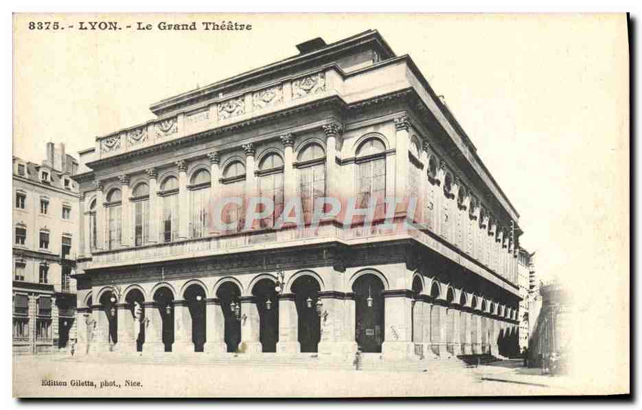 LYON. Le Grand Théâtre — Édition Giletta, phot. Nice, n° 8375