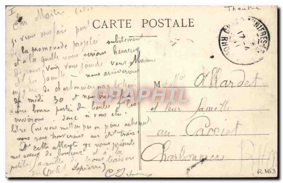 CPA Lyon Theatre des Celestins — Verso