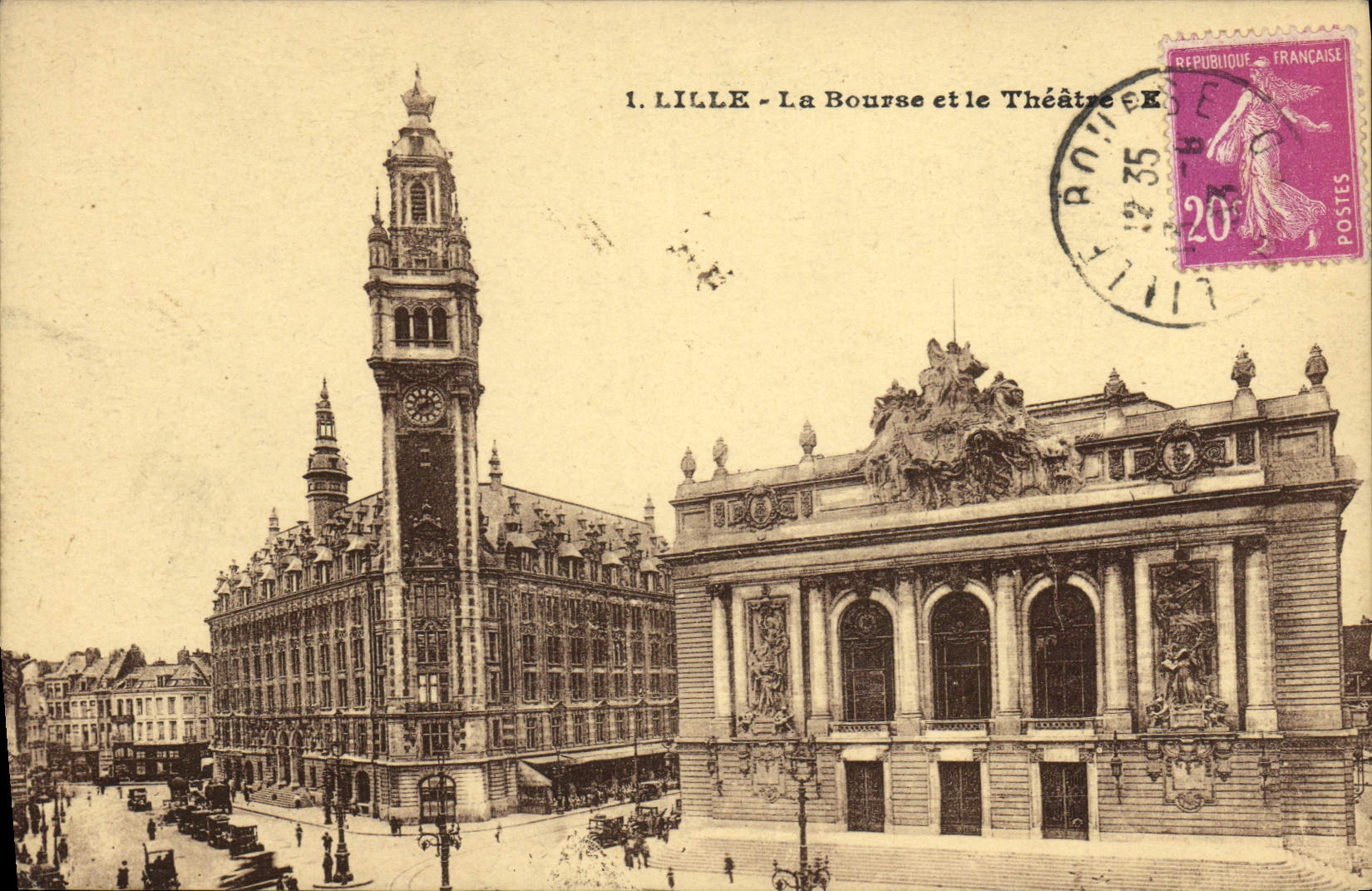 CPA Lille La Bourse et le Theatre 
