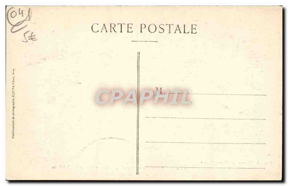 CPA Annot Station Estivale Entree souterraine de la chambre du roi — Verso