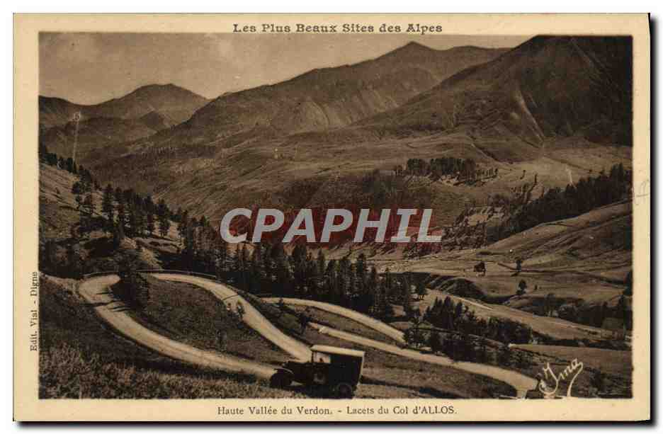 CPA Haute vallee du Verdon Lacets du col d'Allos