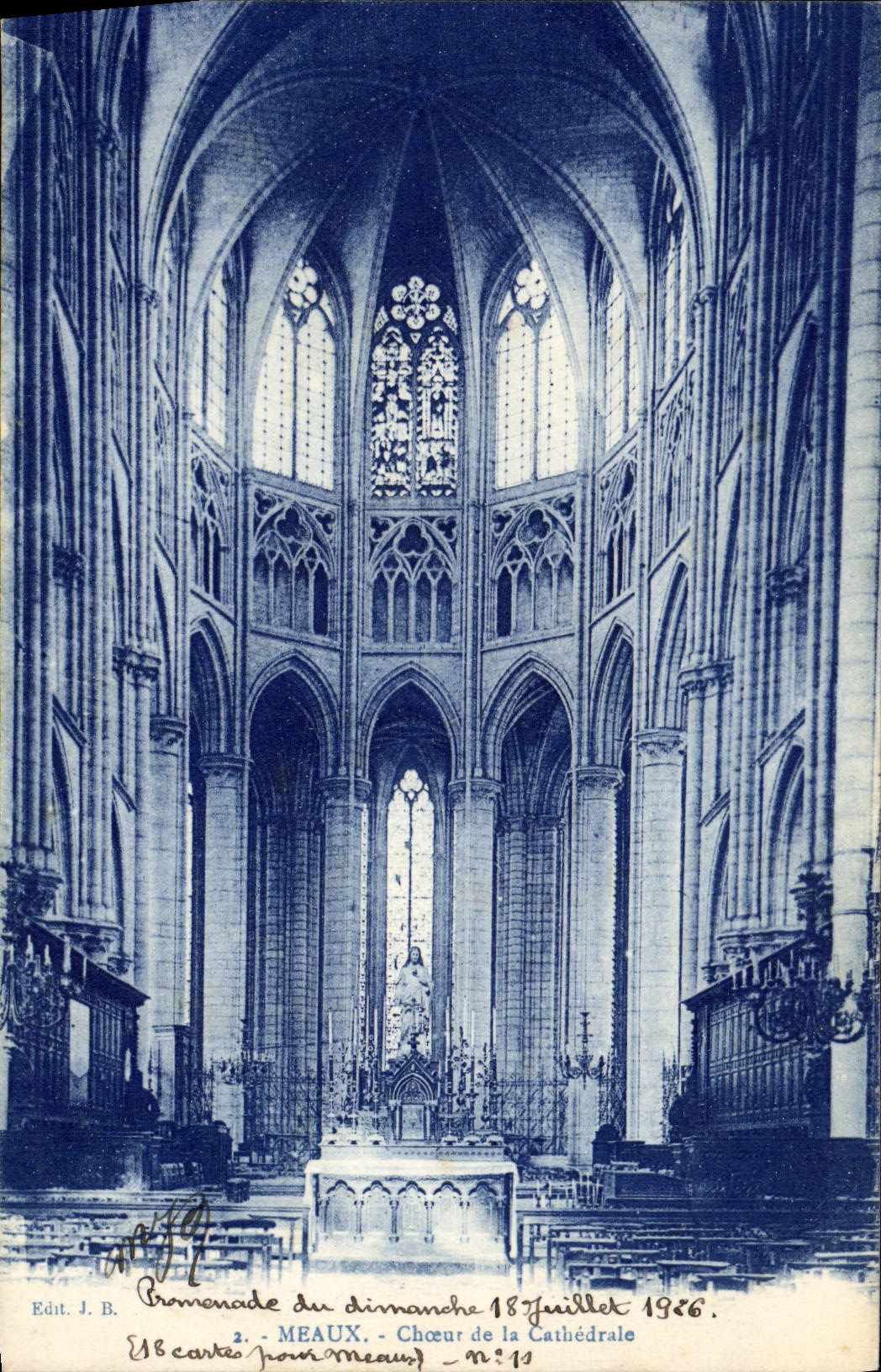 Meaux - Chœur de la Cathédrale — Bromeenade du dimanche 18 juillet 1926 — Edit. J.B.