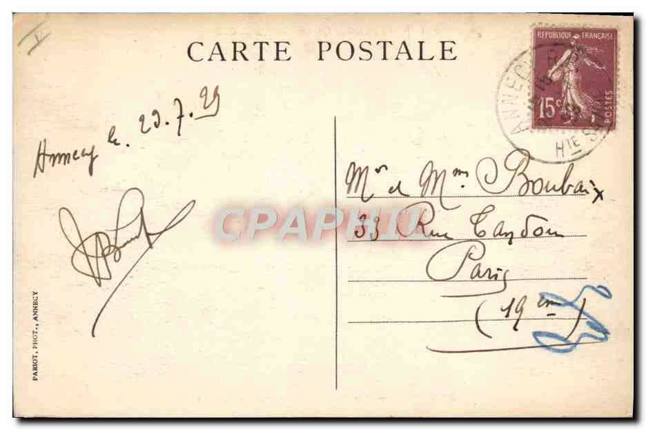 CPA Annecy Les Vieilles Prisons et les Canaux — Rückseite
