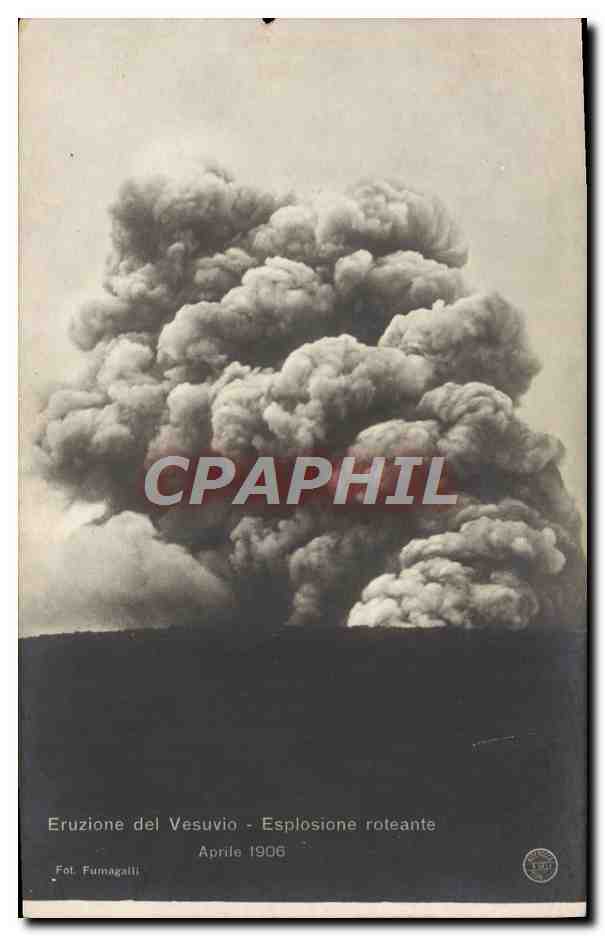 Eruption du Vésuve — Explosion roteante — Fot. Fumagalli
