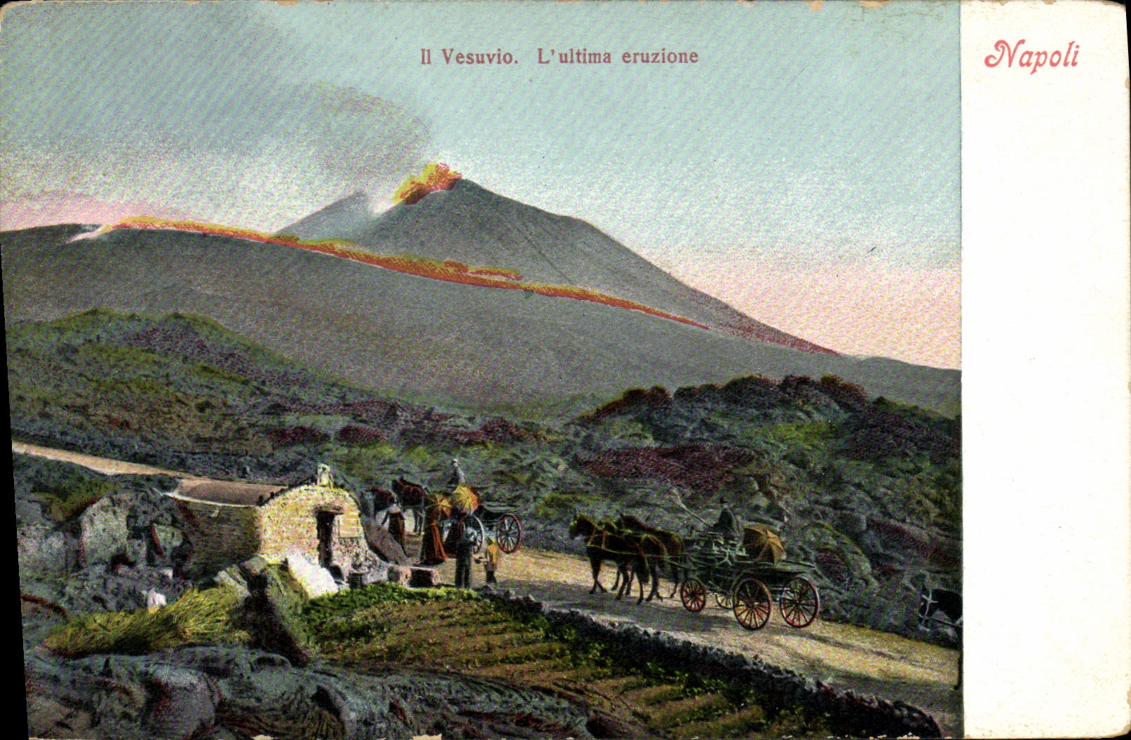 Vesubio. La última erupción — Edición E. Ragozino, Nápoles