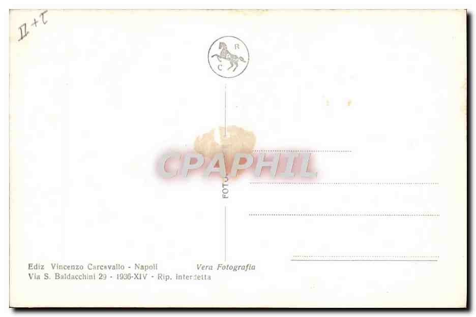 Napoli - Vesuvio - Il conetto nell'interno del cratere — série 506, éditeur Vincenzo Carcsvallo — Reverso