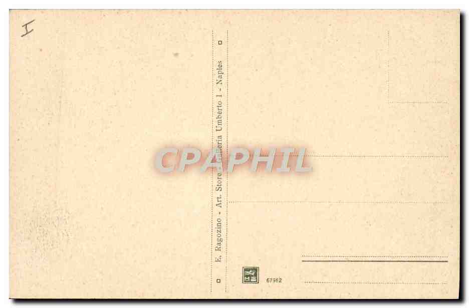 Vesuvio (lato Nord) — Interno Cratere — E. Regozino - Art. Store - Naples — Reverso