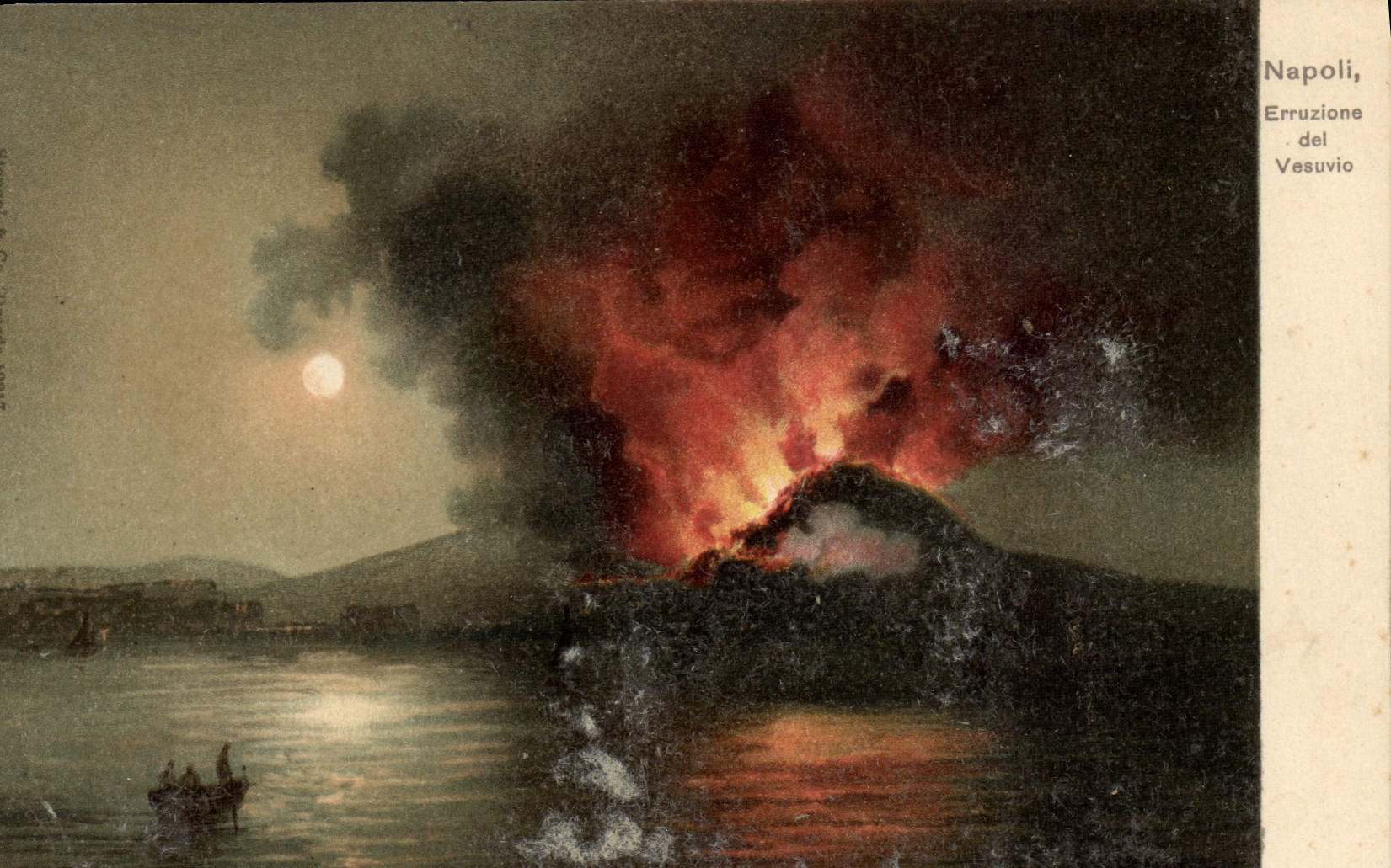 CPA Volcan Napoli Eruzione del Vesuvio