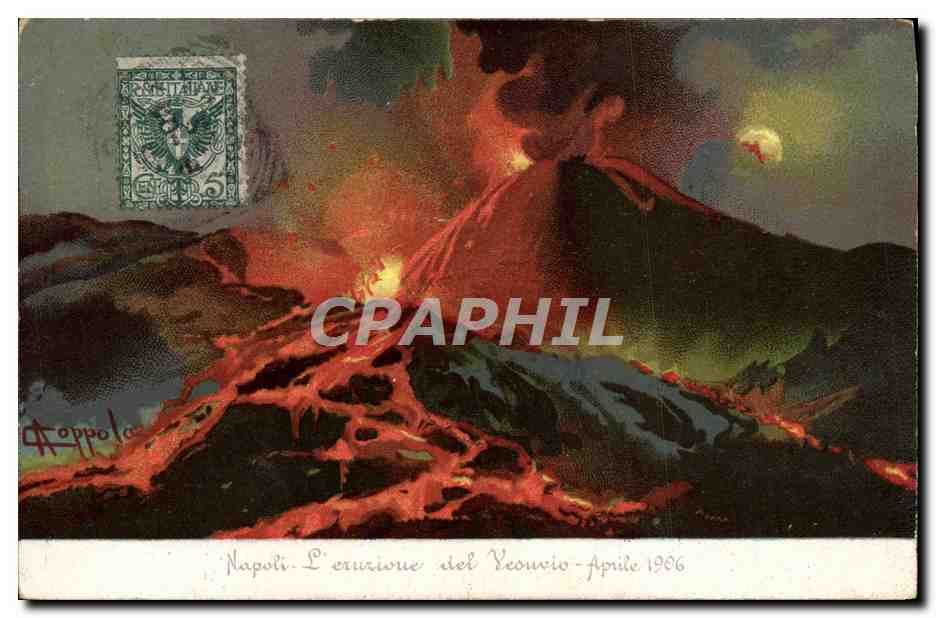 Napoli - L'éruption du Vésuve - Avril 1906 — Éditeur Ettore Begorini