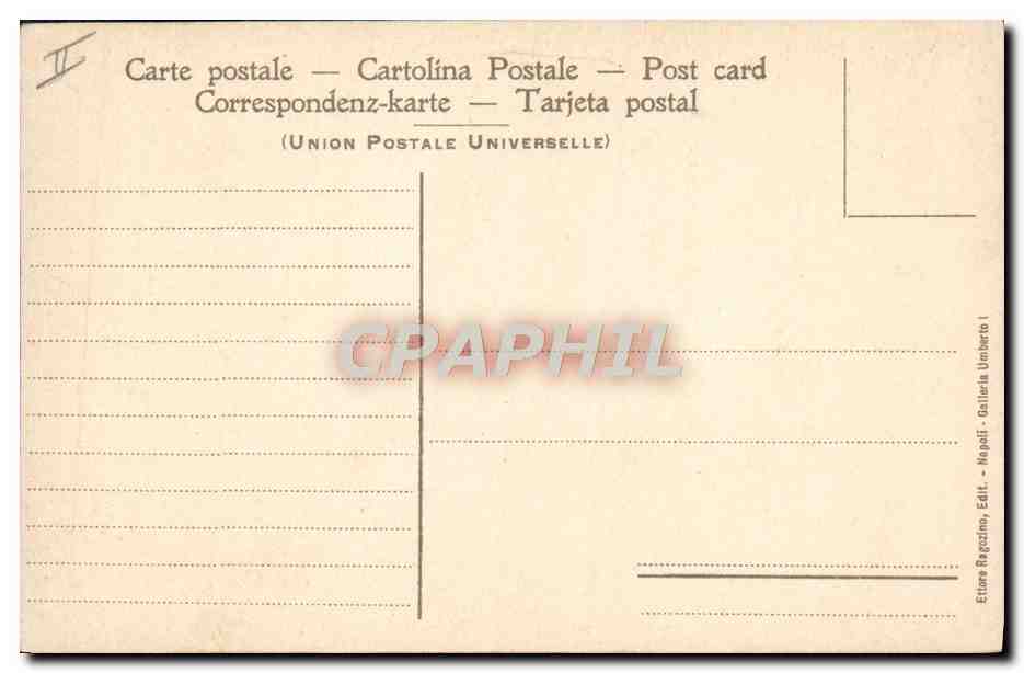 Napoli - L'éruption du Vésuve - Avril 1906 — Éditeur Ragazzino, n° 93 — Reverso