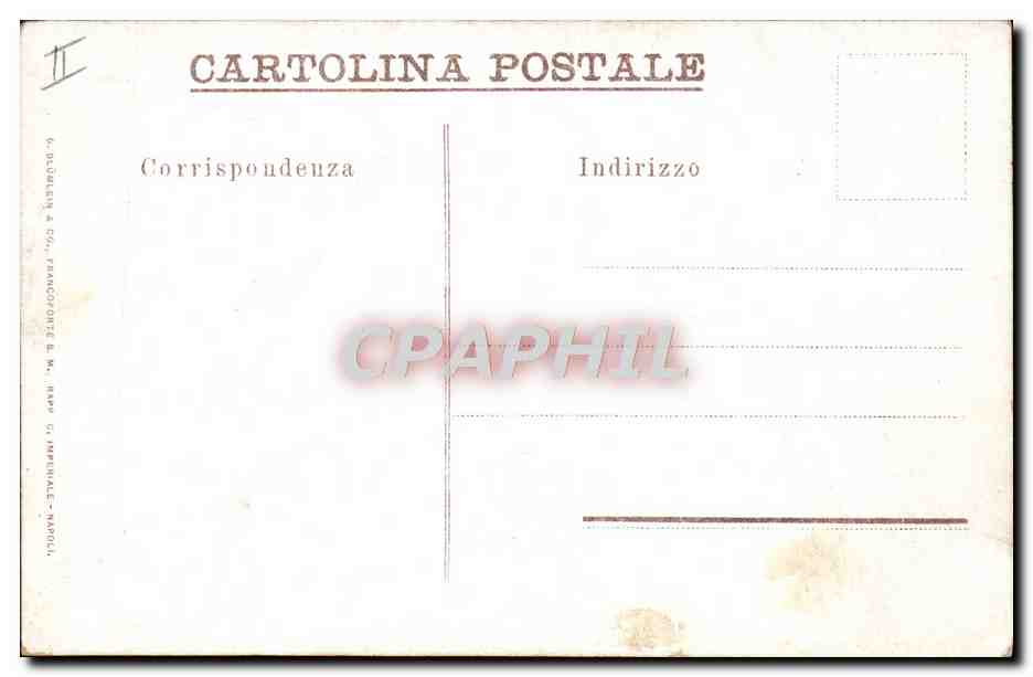 Napoli - il Vesuvio in eruzione - Avril 1906 - édition G. D'Urbina & Cie, Naples — Verso